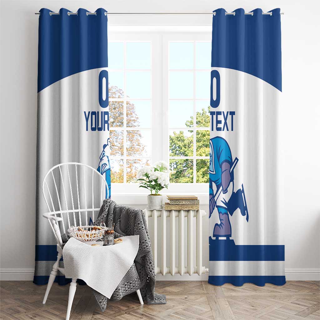 Custom Norway Hockey Window Curtain Norge Polar Bears