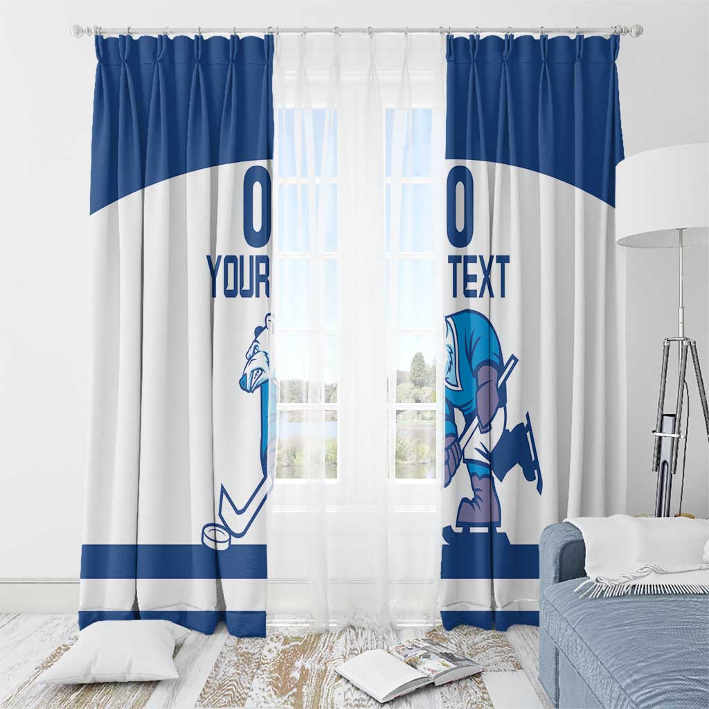 Custom Norway Hockey Window Curtain Norge Polar Bears