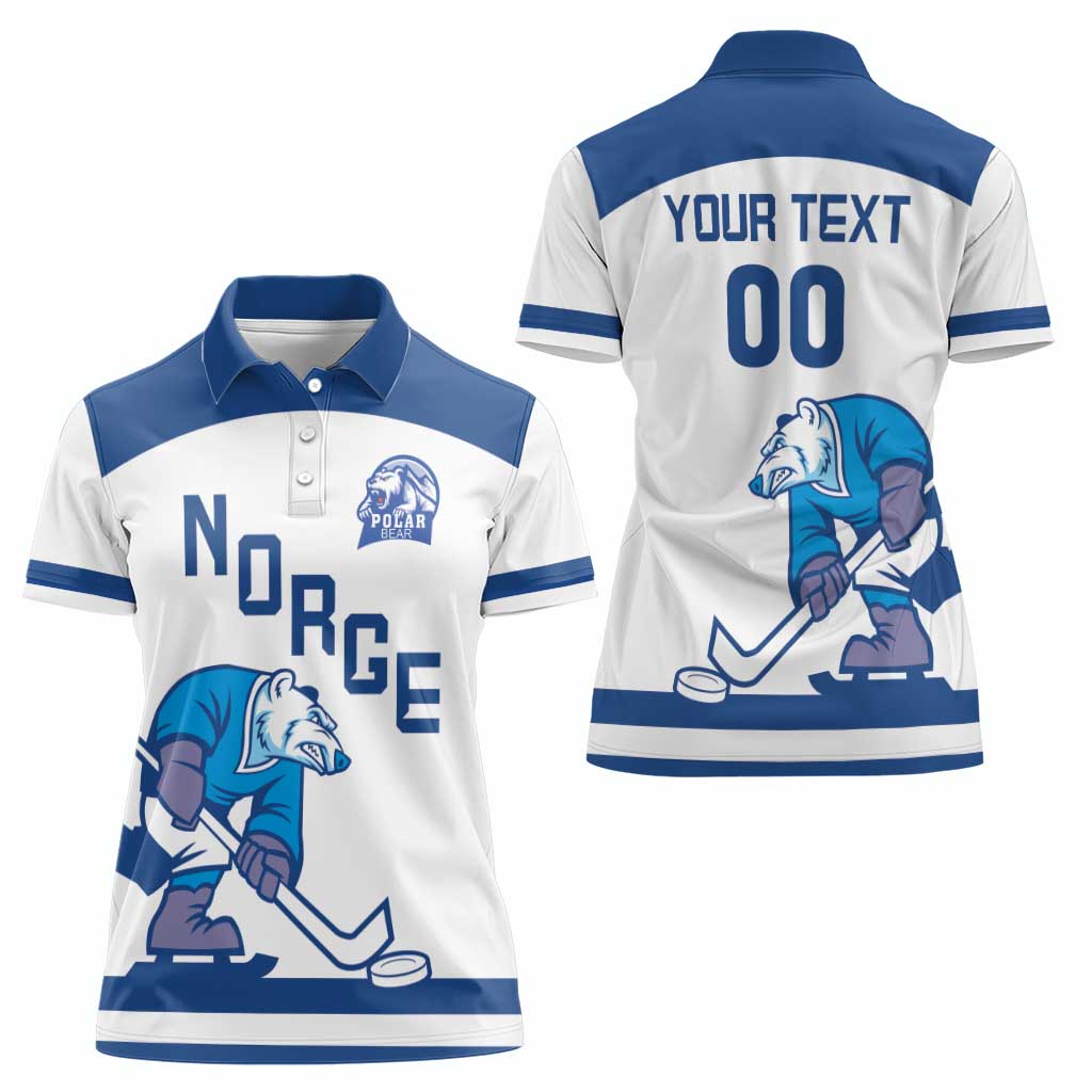 Custom Norway Hockey Women Polo Shirt Norge Polar Bears