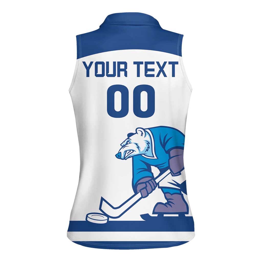 Custom Norway Hockey Women Sleeveless Polo Shirt Norge Polar Bears