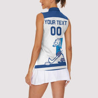 Custom Norway Hockey Women Sleeveless Polo Shirt Norge Polar Bears