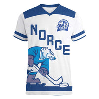 Custom Norway Hockey Women V-Neck T-Shirt Norge Polar Bears