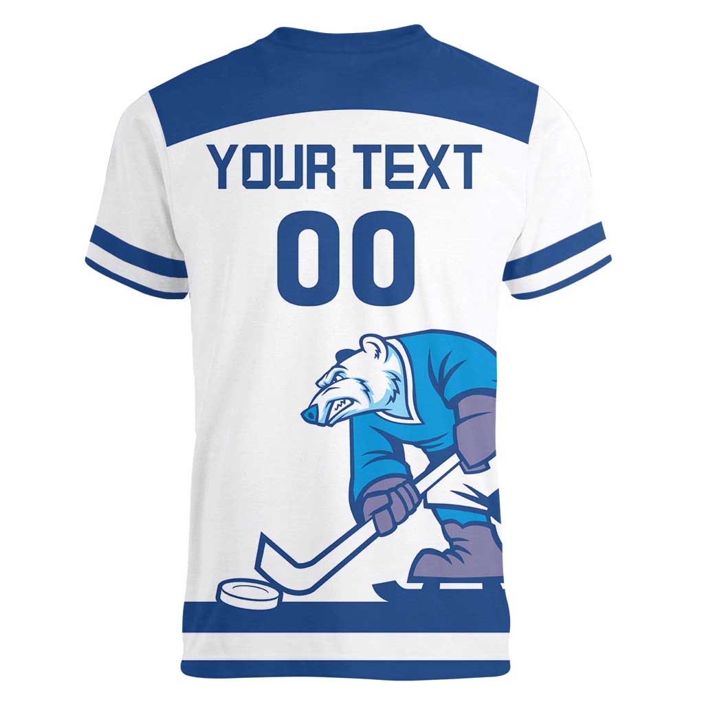 Custom Norway Hockey Women V-Neck T-Shirt Norge Polar Bears