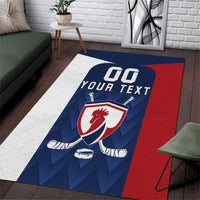 Custom France Hockey Area Rug Les Bleus Go Champions