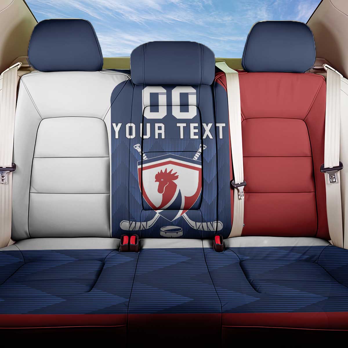 Custom France Hockey Back Car Seat Cover Les Bleus Go Champions