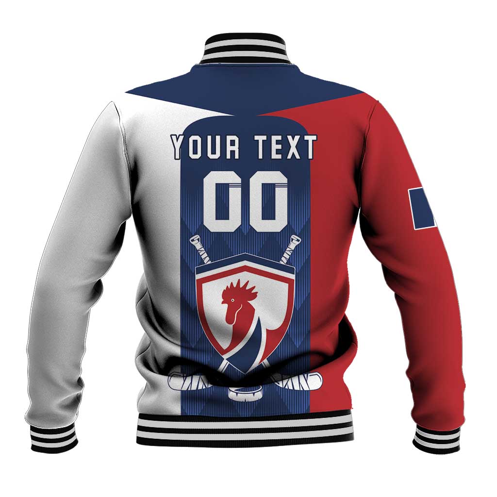 Custom France Hockey Baseball Jacket Les Bleus Go Champions