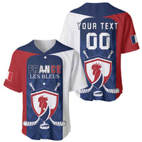 Custom France Hockey Baseball Jersey Les Bleus Go Champions
