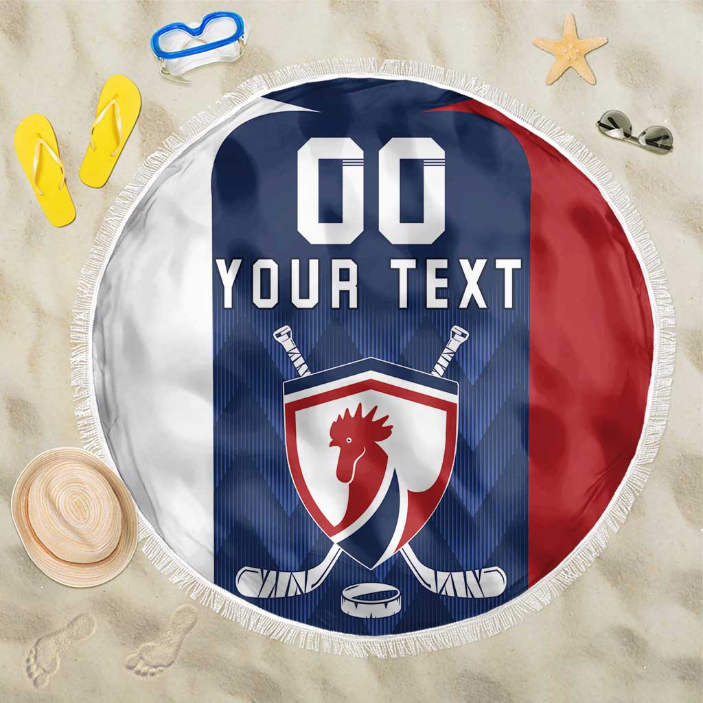 Custom France Hockey Beach Blanket Les Bleus Go Champions