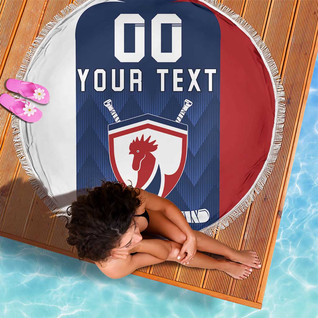 Custom France Hockey Beach Blanket Les Bleus Go Champions