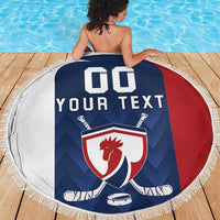Custom France Hockey Beach Blanket Les Bleus Go Champions