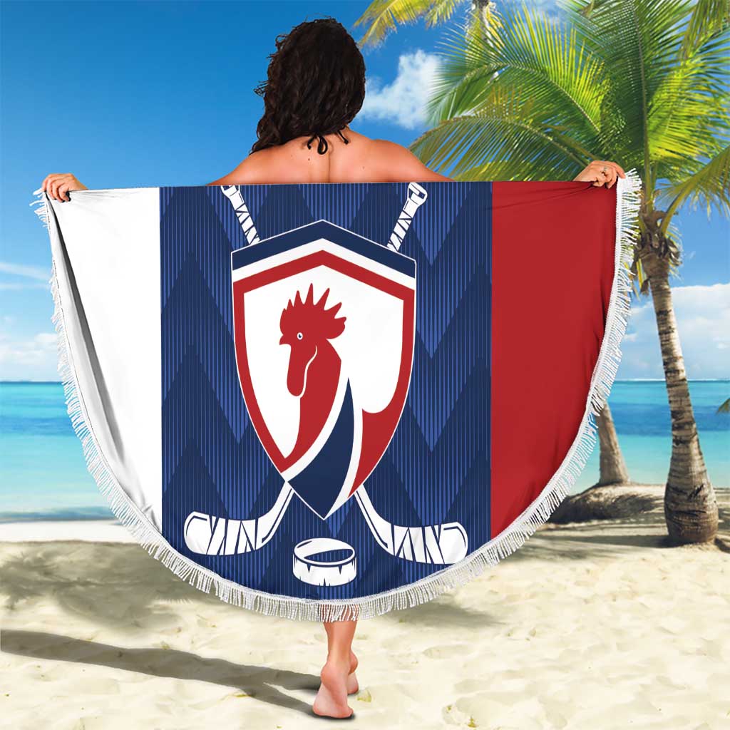 Custom France Hockey Beach Blanket Les Bleus Go Champions