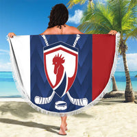 Custom France Hockey Beach Blanket Les Bleus Go Champions