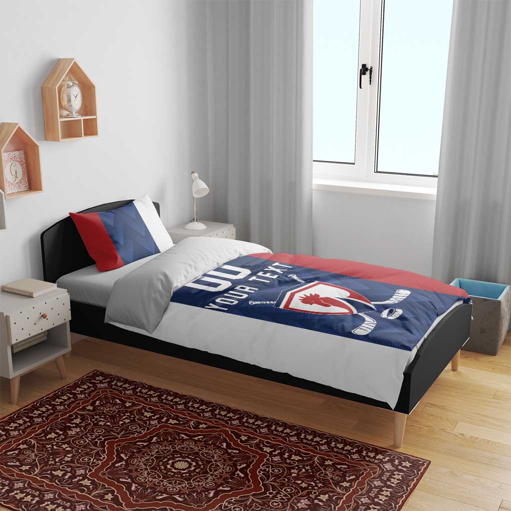 Custom France Hockey Bedding Set Les Bleus Go Champions