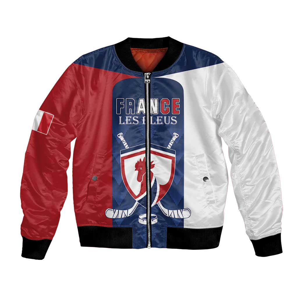 Custom France Hockey Bomber Jacket Les Bleus Go Champions