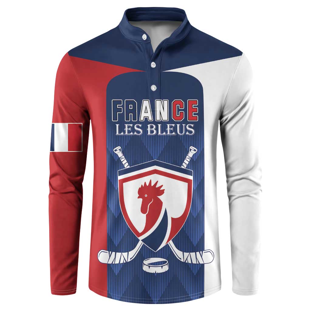 Custom France Hockey Button Sweatshirt Les Bleus Go Champions