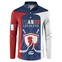 Custom France Hockey Button Sweatshirt Les Bleus Go Champions