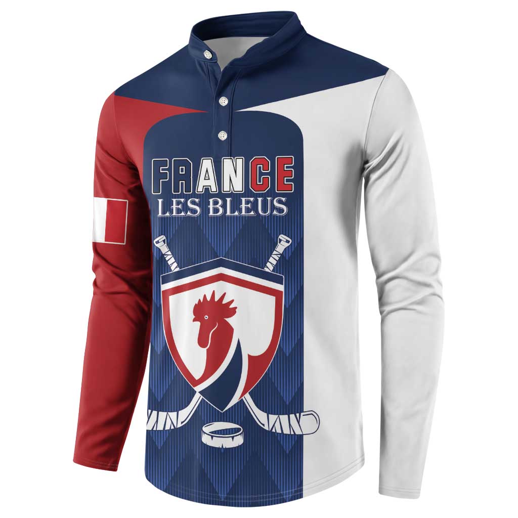 Custom France Hockey Button Sweatshirt Les Bleus Go Champions