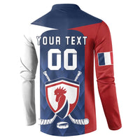 Custom France Hockey Button Sweatshirt Les Bleus Go Champions