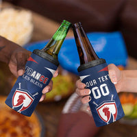 Custom France Hockey 4 in 1 Can Cooler Tumbler Les Bleus Go Champions