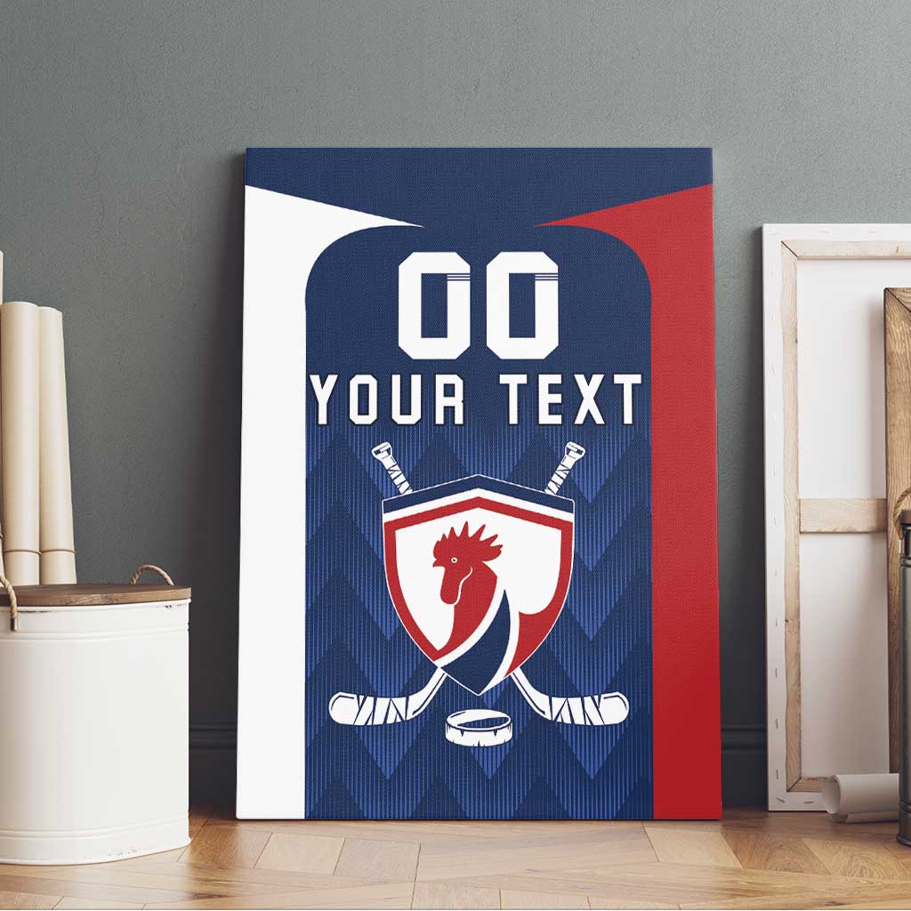 Custom France Hockey Canvas Wall Art Les Bleus Go Champions