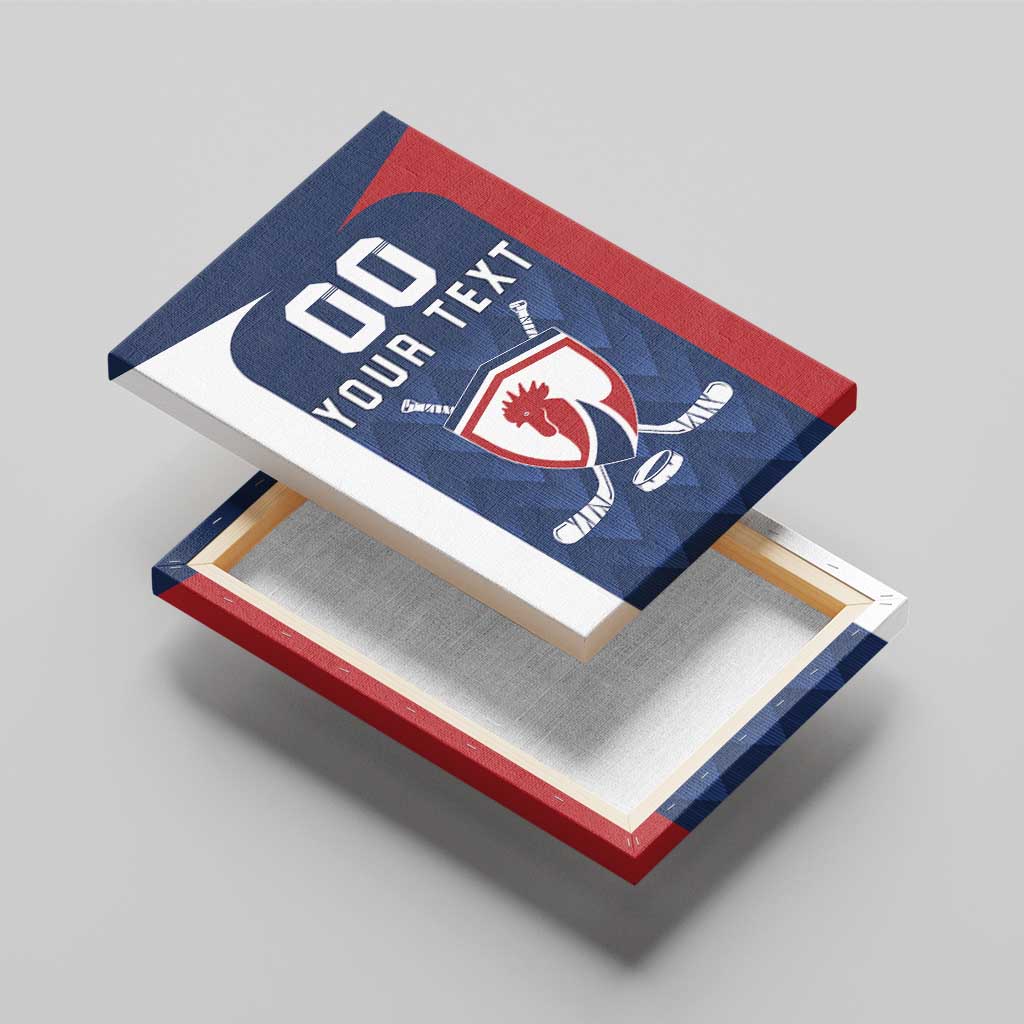 Custom France Hockey Canvas Wall Art Les Bleus Go Champions