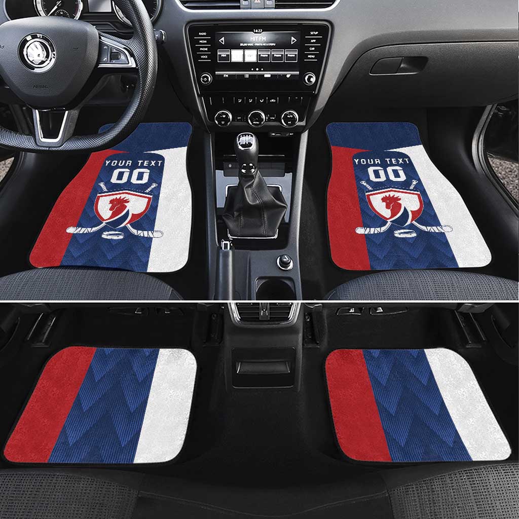 Custom France Hockey Car Mats Les Bleus Go Champions