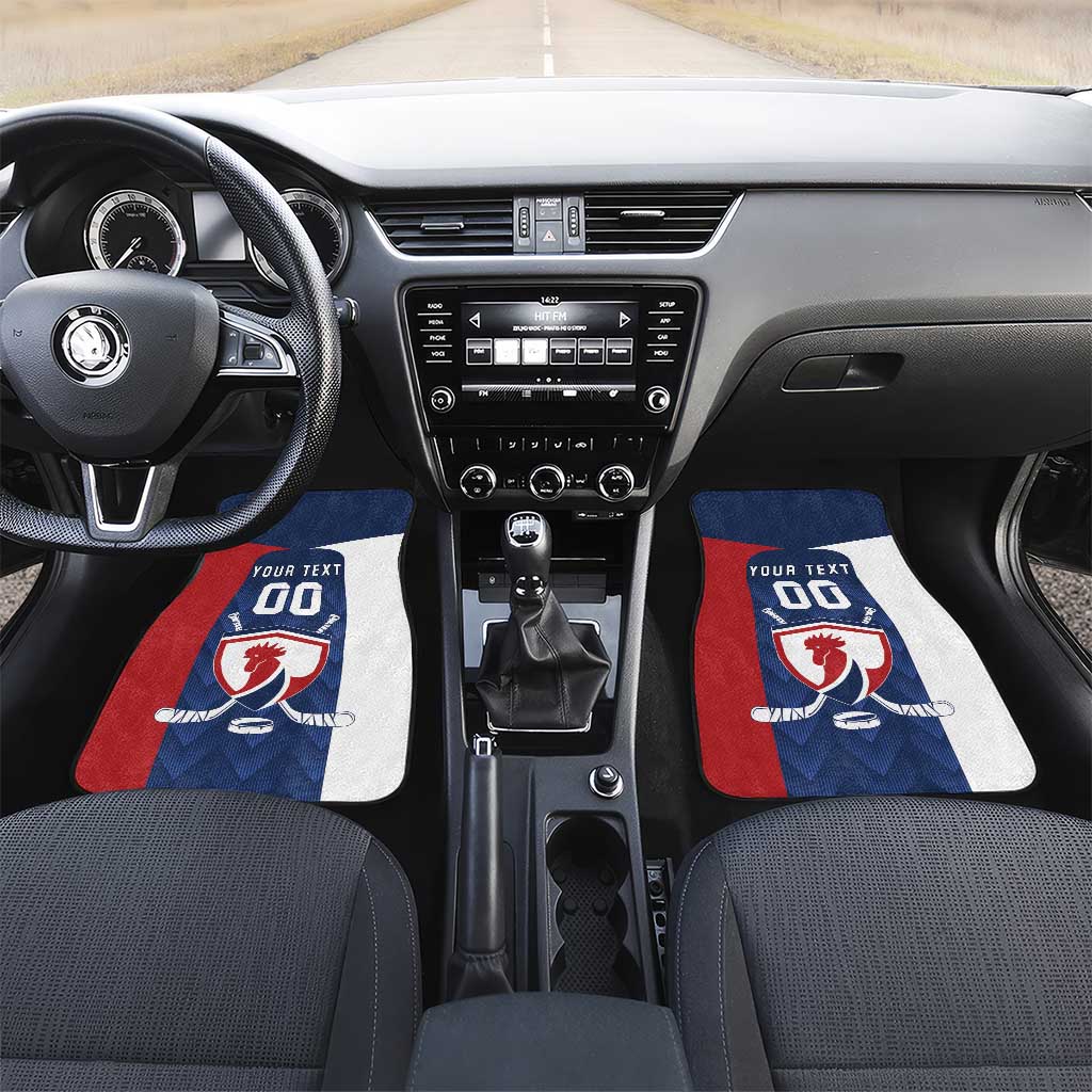 Custom France Hockey Car Mats Les Bleus Go Champions