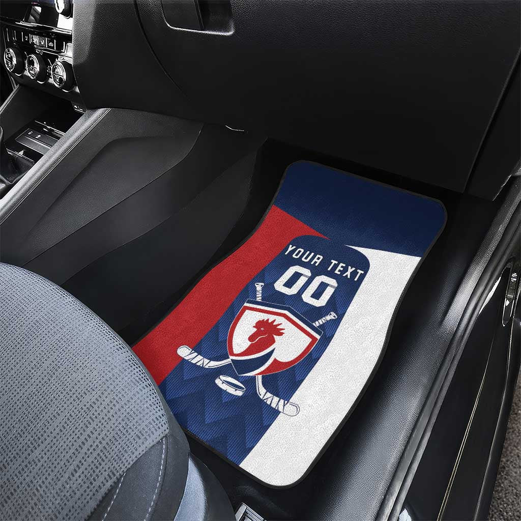 Custom France Hockey Car Mats Les Bleus Go Champions