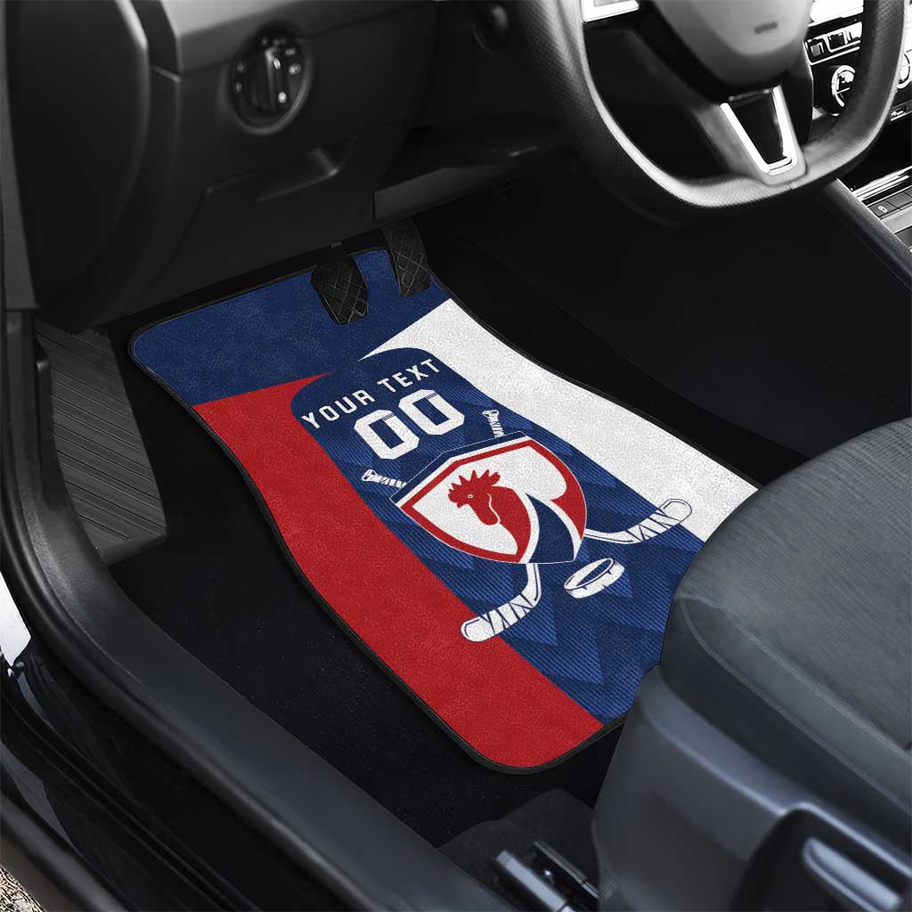 Custom France Hockey Car Mats Les Bleus Go Champions