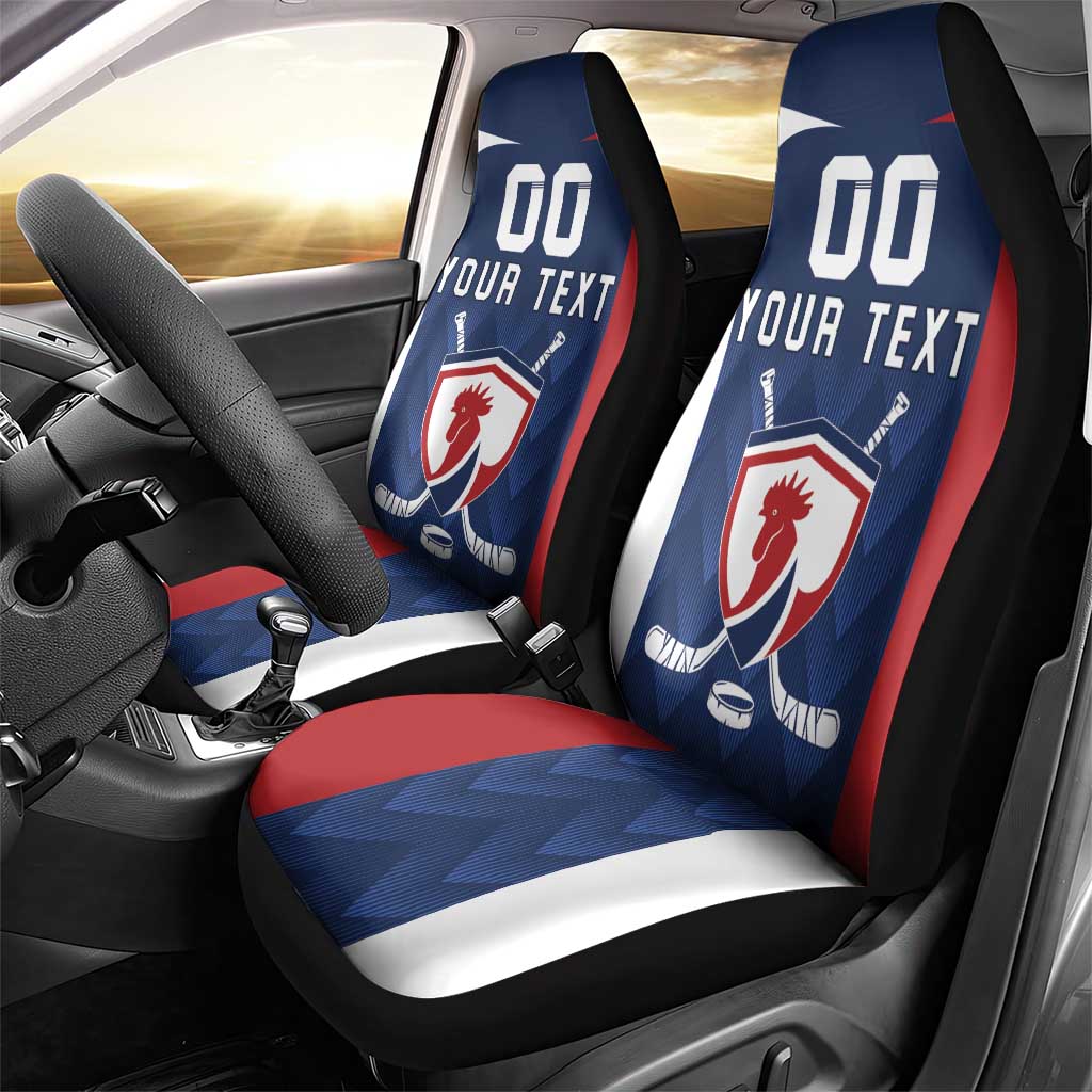 Custom France Hockey Car Seat Cover Les Bleus Go Champions
