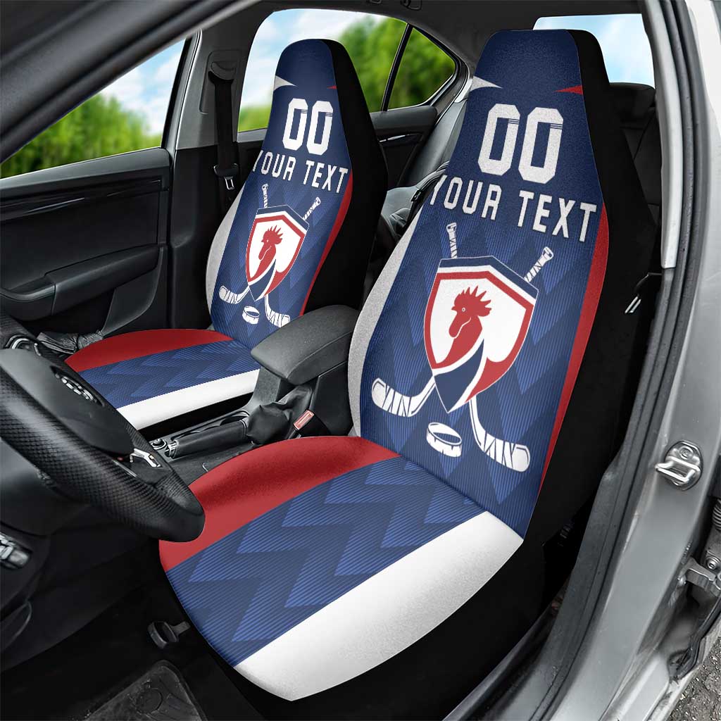 Custom France Hockey Car Seat Cover Les Bleus Go Champions