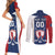 Custom France Hockey Couples Matching Short Sleeve Bodycon Dress and Long Sleeve Button Shirt Les Bleus Go Champions