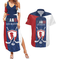 Custom France Hockey Couples Matching Summer Maxi Dress and Hawaiian Shirt Les Bleus Go Champions