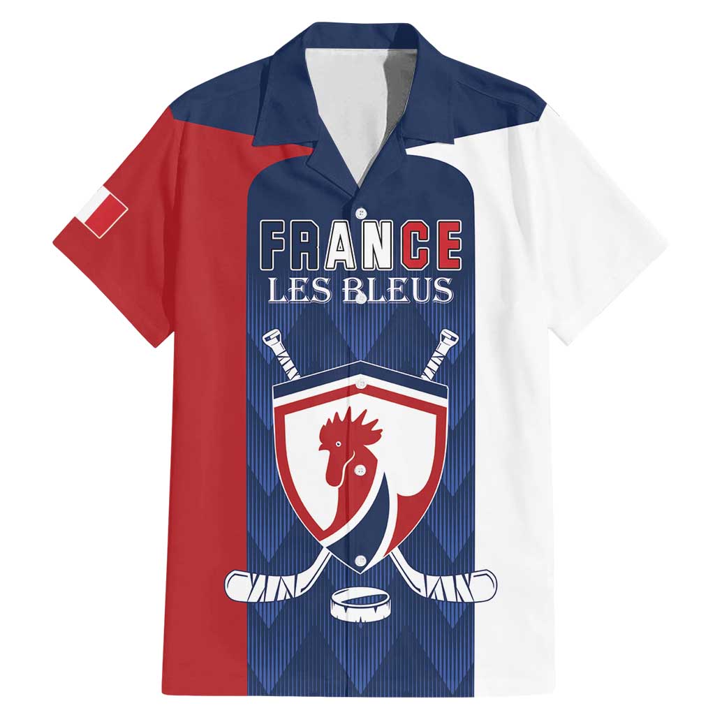 Custom France Hockey Family Matching Mermaid Dress and Hawaiian Shirt Les Bleus Go Champions