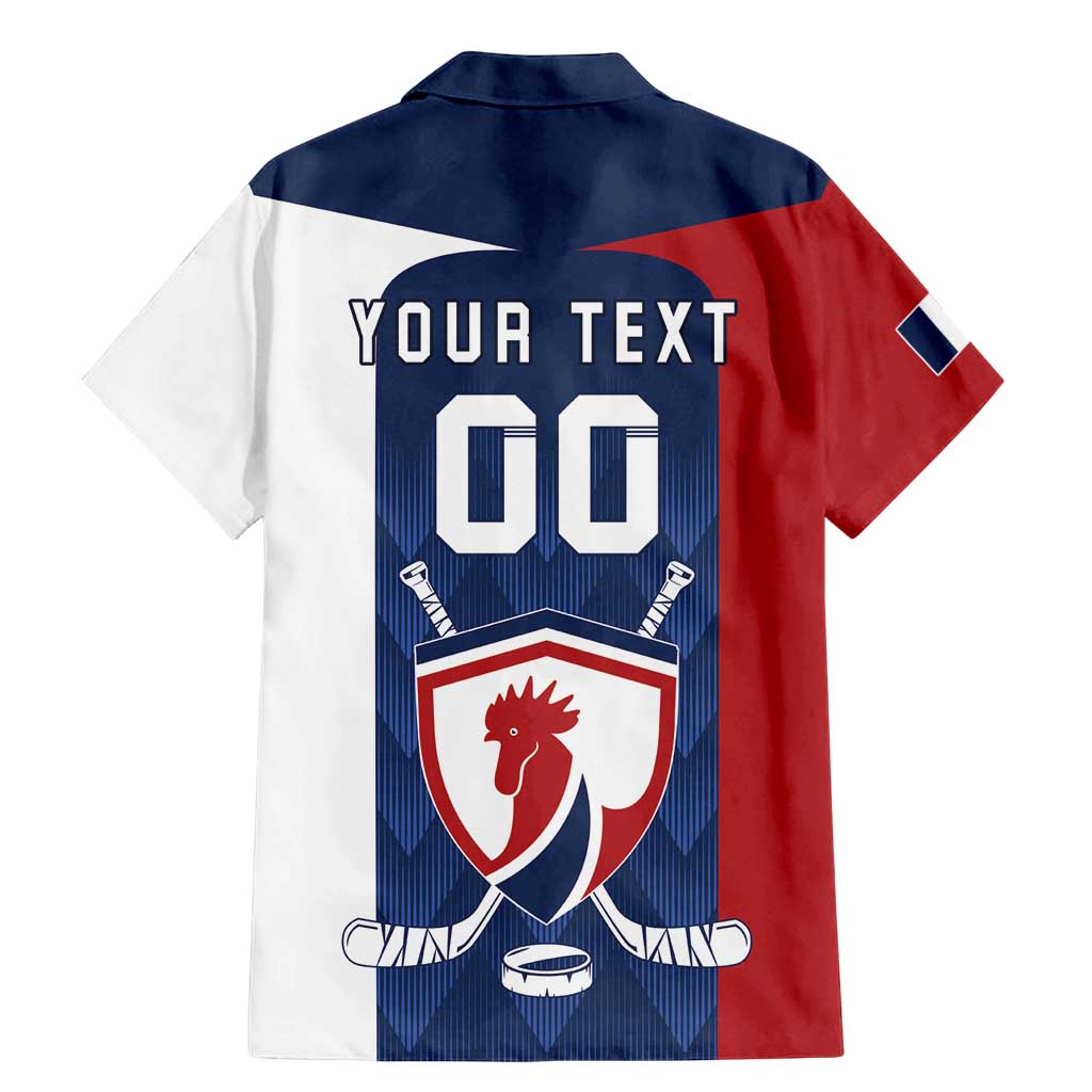 Custom France Hockey Family Matching Mermaid Dress and Hawaiian Shirt Les Bleus Go Champions