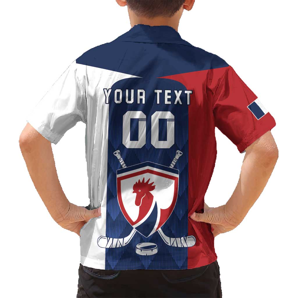 Custom France Hockey Family Matching Off Shoulder Maxi Dress and Hawaiian Shirt Les Bleus Go Champions