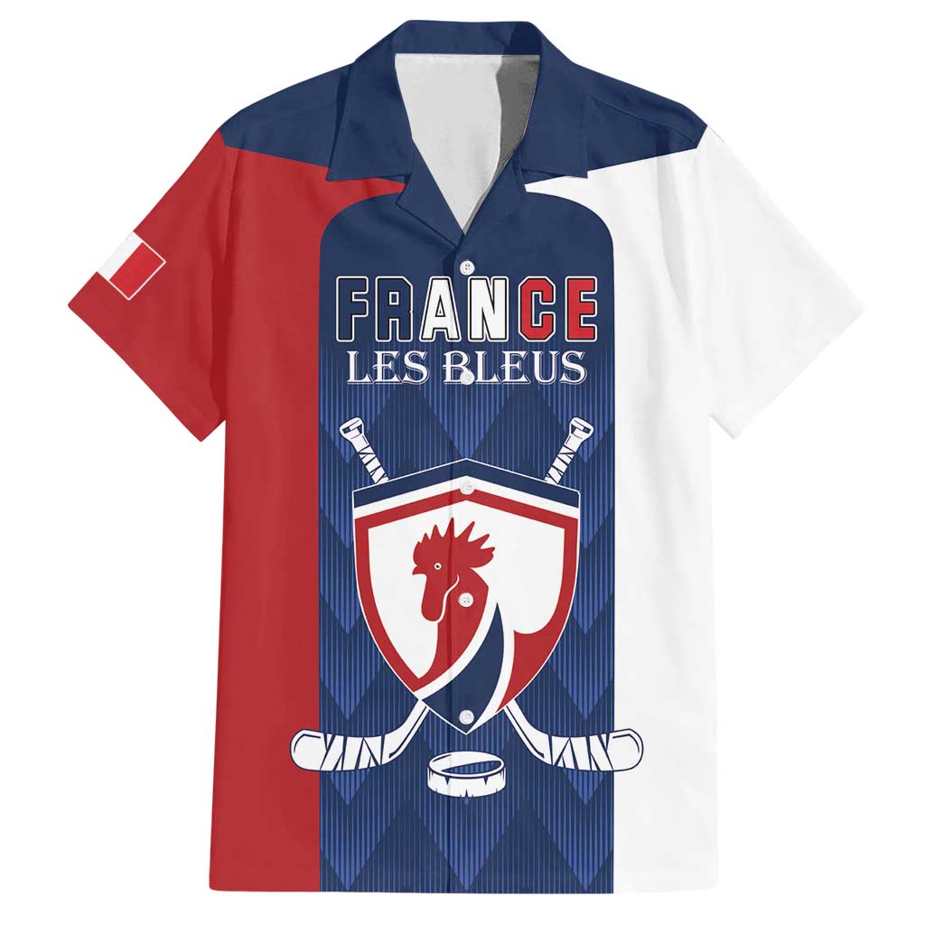 Custom France Hockey Family Matching Off Shoulder Maxi Dress and Hawaiian Shirt Les Bleus Go Champions