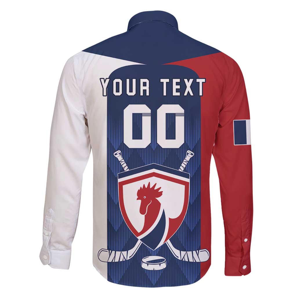 Custom France Hockey Family Matching Off Shoulder Short Dress and Hawaiian Shirt Les Bleus Go Champions