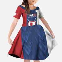 Custom France Hockey Family Matching Tank Maxi Dress and Hawaiian Shirt Les Bleus Go Champions