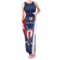 Custom France Hockey Family Matching Tank Maxi Dress and Hawaiian Shirt Les Bleus Go Champions