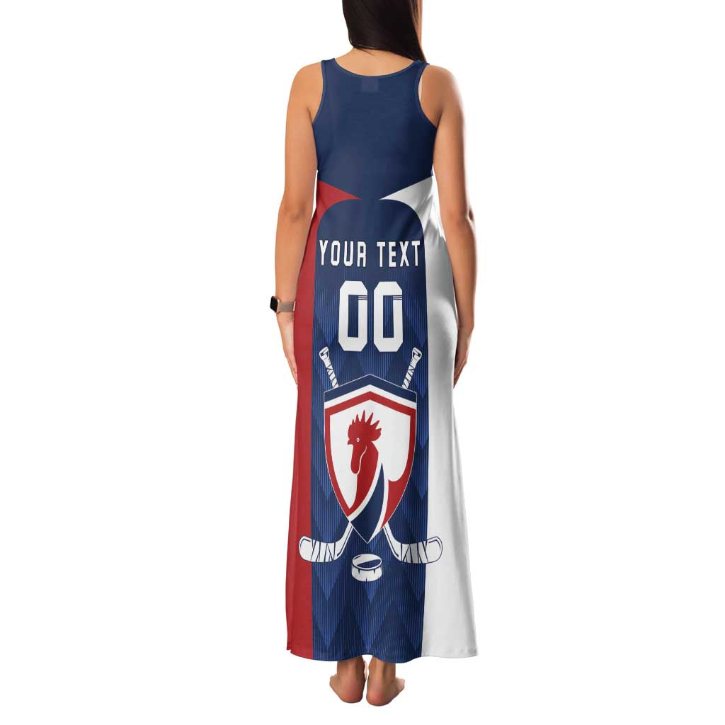 Custom France Hockey Family Matching Tank Maxi Dress and Hawaiian Shirt Les Bleus Go Champions