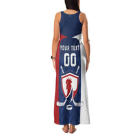 Custom France Hockey Family Matching Tank Maxi Dress and Hawaiian Shirt Les Bleus Go Champions