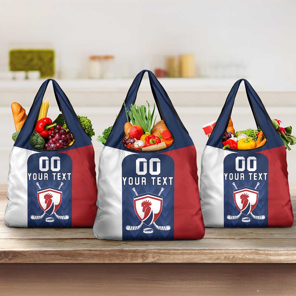 Custom France Hockey Grocery Bag Les Bleus Go Champions