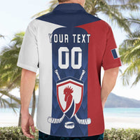 Custom France Hockey Hawaiian Shirt Les Bleus Go Champions