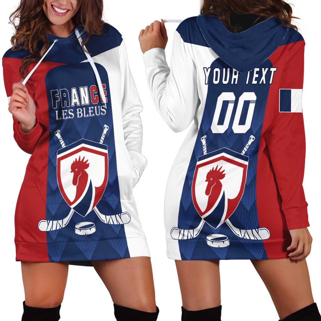 Custom France Hockey Hoodie Dress Les Bleus Go Champions