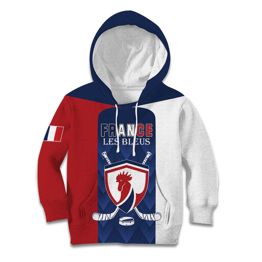Custom France Hockey Kid Hoodie Les Bleus Go Champions