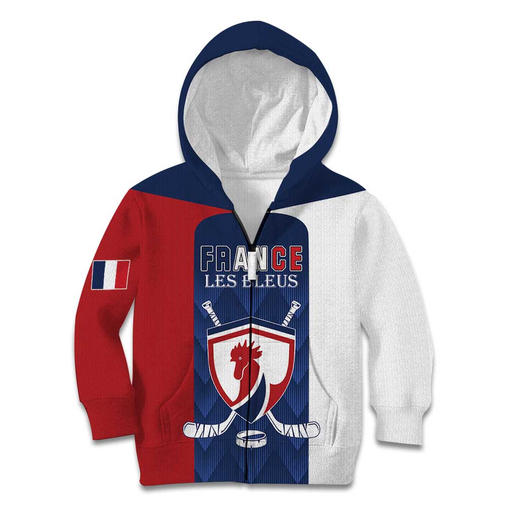 Custom France Hockey Kid Hoodie Les Bleus Go Champions