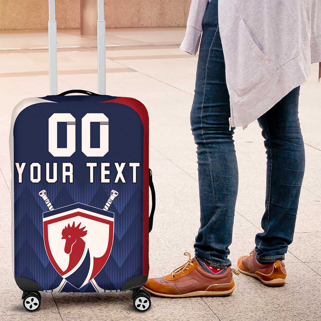 Custom France Hockey Luggage Cover Les Bleus Go Champions