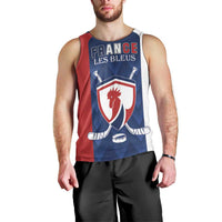 Custom France Hockey Men Tank Top Les Bleus Go Champions