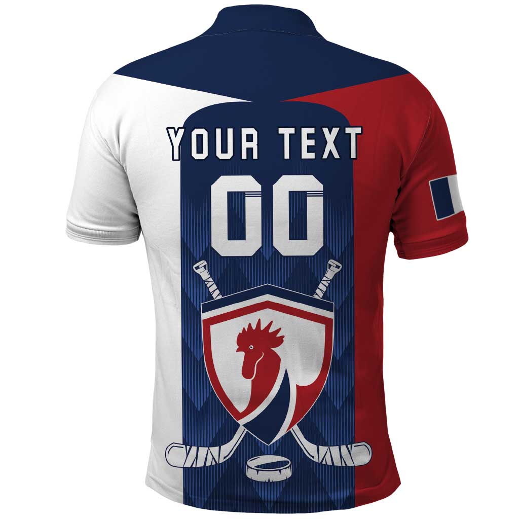 Custom France Hockey Polo Shirt Les Bleus Go Champions